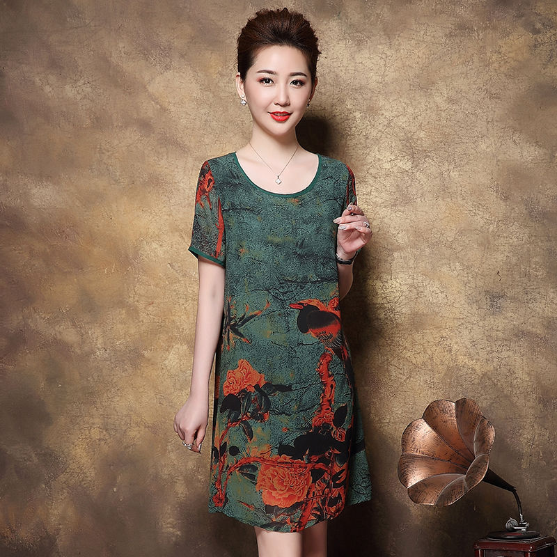 高贵真丝妈妈连衣裙，让妈妈更显优雅贵气