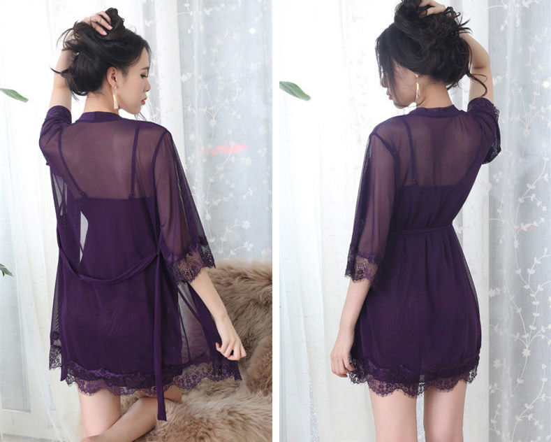 三伏天在家热到崩溃?冰丝睡裙配丁字裤,透而不俗,清凉不失优雅