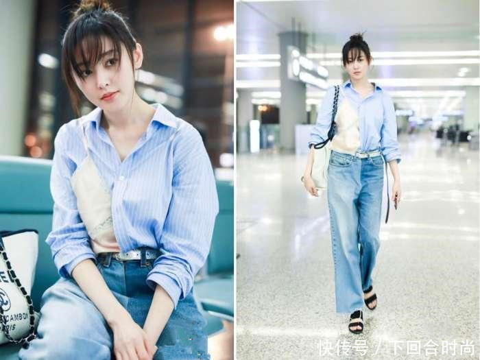 街拍：本以为杨颖跟杨幂的新发型已够仙了，直到看到她的，美炸了