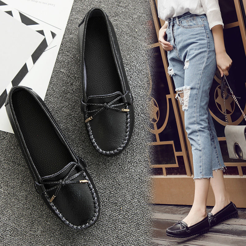 女人不穿高跟鞋也没关系，今年流行这样的瓢鞋，穿着舒适不磨脚