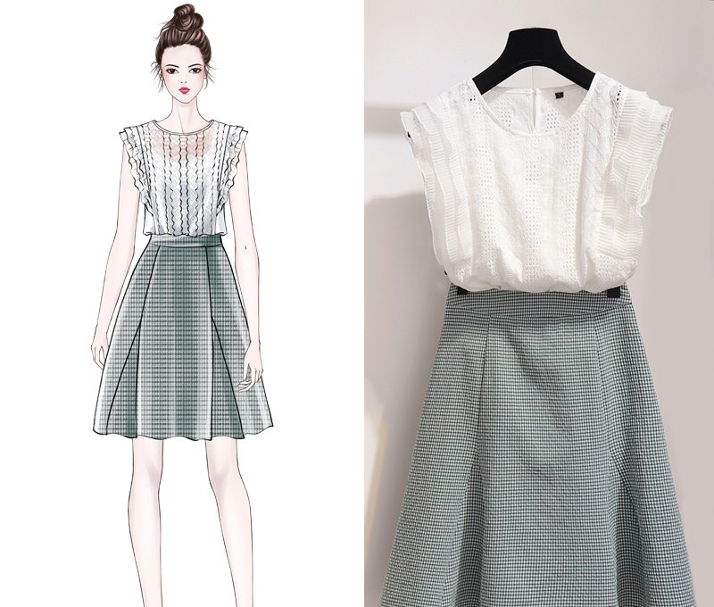 难怪小个子老婆把高跟鞋都扔了！晚晚风装+平鞋，上身既显腿长