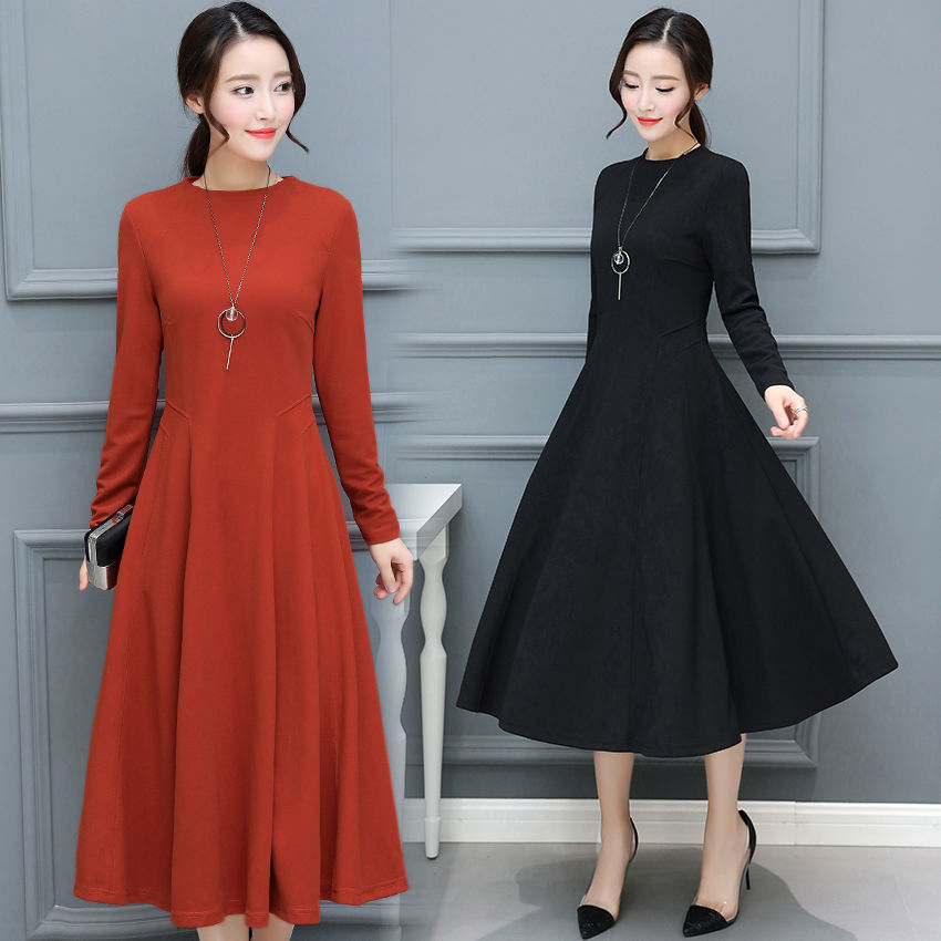 表姐130斤,打扮美!初秋不穿裤,挑这5xl裙,美得一愣一愣