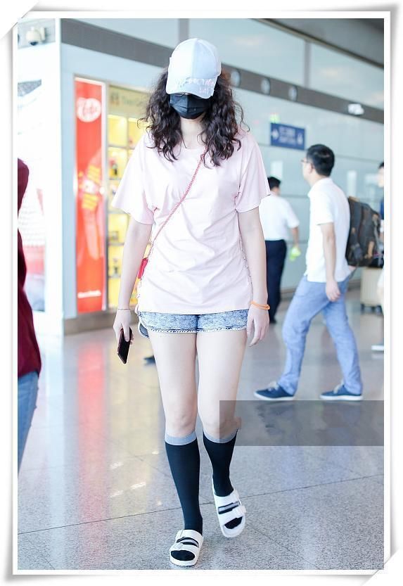 惠若琪这腿太恨人！五分短裤穿成热裤，网友：我怕要当长裤穿了！