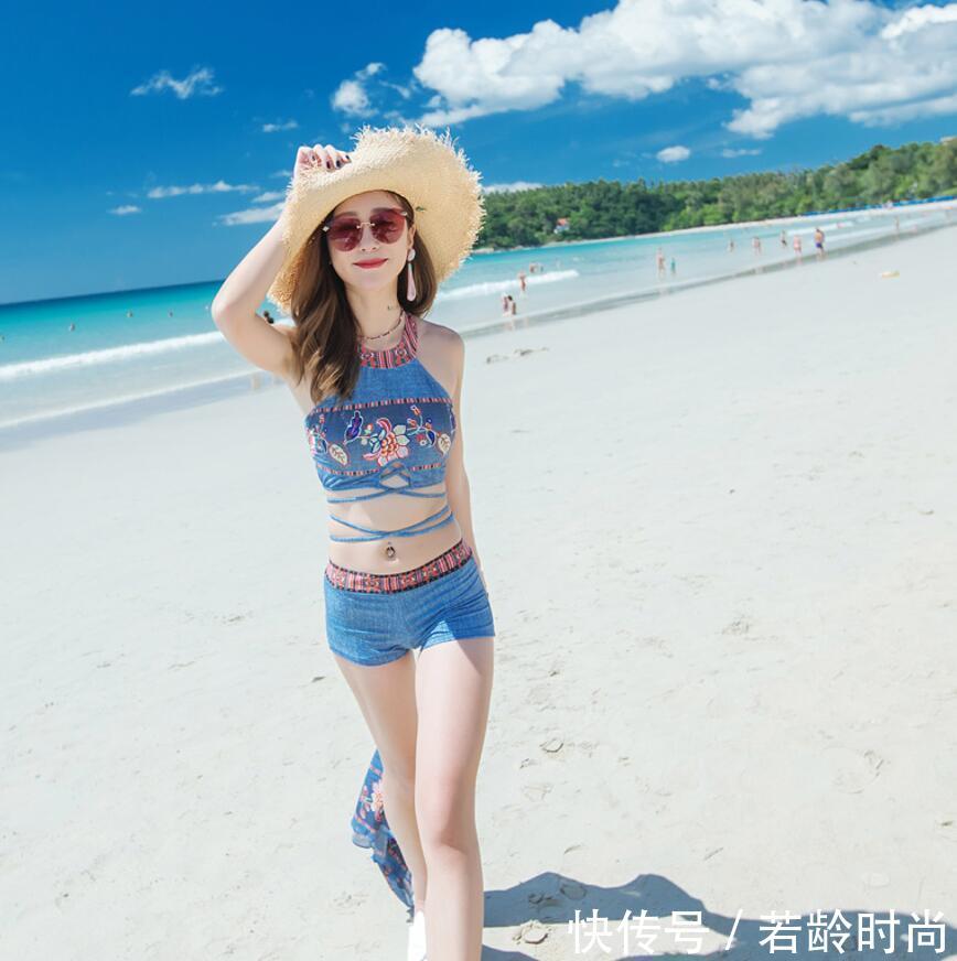 沙滩比基尼泳衣美女，泳衣就该这么穿 ，展现自己的美！