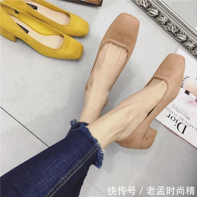  #粗跟单鞋#时尚范小跟鞋 占领整个美鞋界 备受欢迎