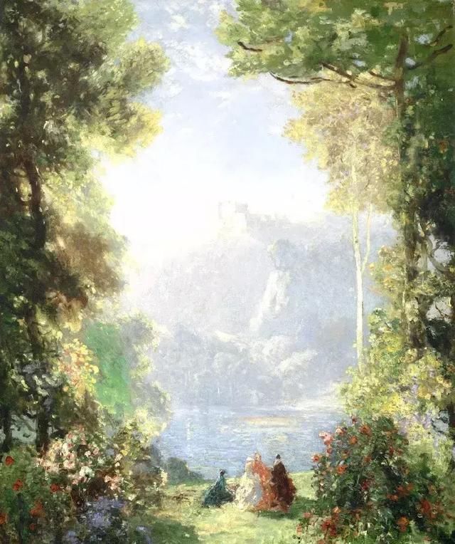 一组浓浓英伦风情的风景油画