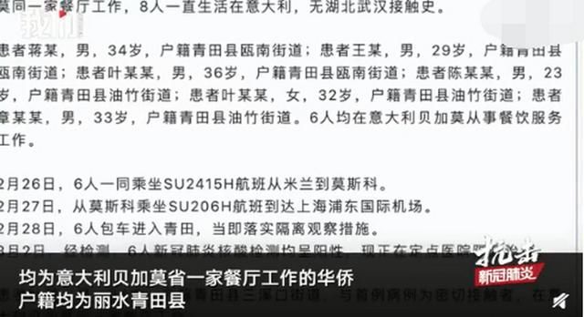  [等疫情严重]意大利累计确诊新冠肺炎2502例，浙江多名华侨从意大利回国