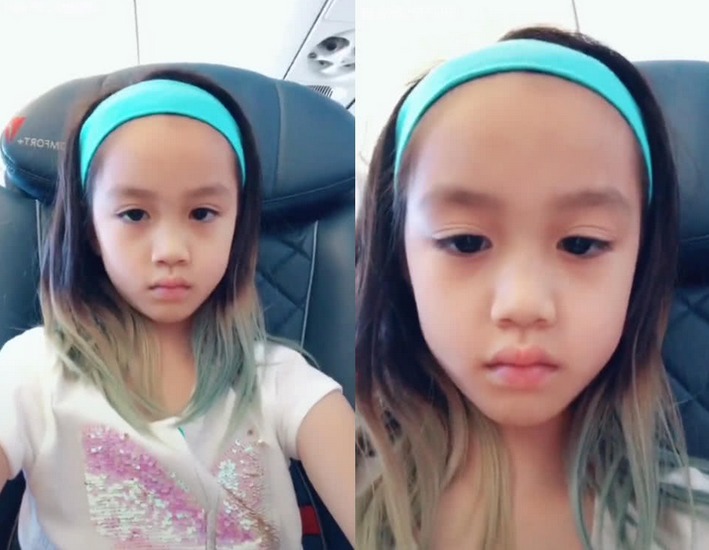 钟丽缇女儿考拉近照曝光 染发化妆变化超大