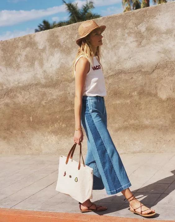 倪妮的这3条阔腿裤我可以穿一夏天，太好看!!