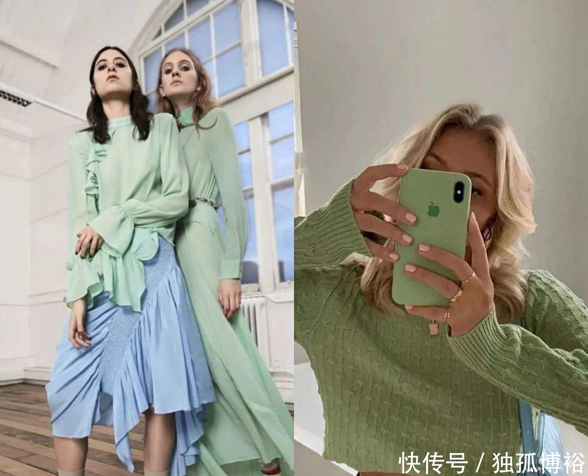  卡其色■“鼠尾草绿”火了！比牛油果绿更温柔不挑人，2020一定要穿一件