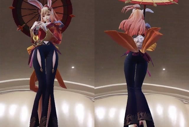  『公孙』用VR眼镜看公孙离，哪款皮肤的腿型更好看原皮肤破洞裤赢了
