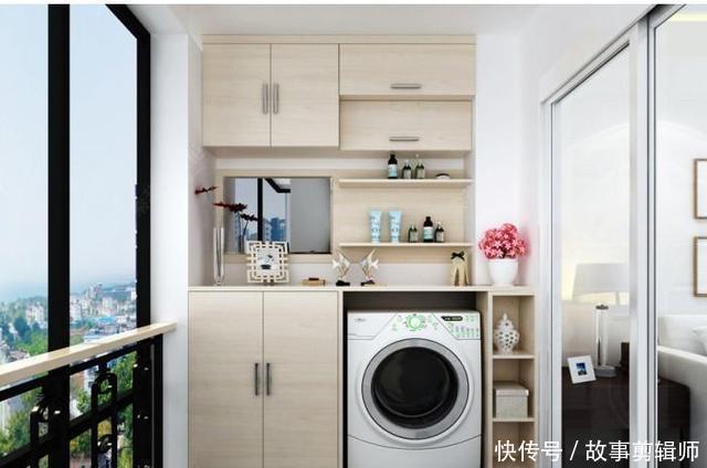  『洗漱台』卫生间小就把洗衣机放在这，方便还省空间