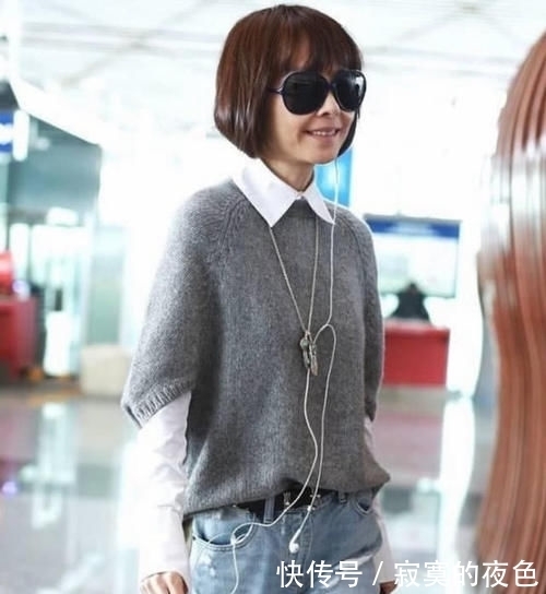 「 少女」气质比王菲还强，“发福”后的鲁豫简直了机场露面嫩如少女