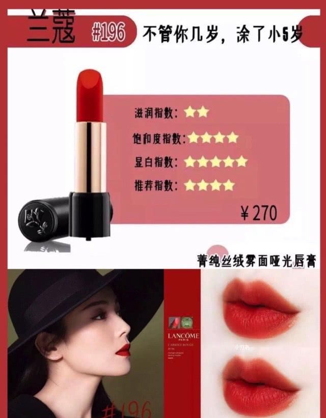  建议@各大品牌“当家色”口红，如果你还没有，建议你速盘一支！