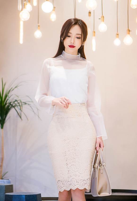 女神孙允珠，雾霭烟缭微薄蚕丝欧根纱雪纺