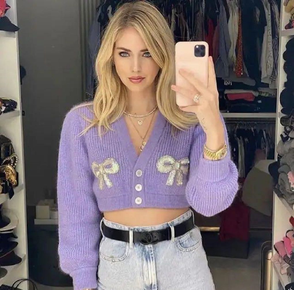  少女@紫色开衫怎么搭配 开春甜美少女系穿搭