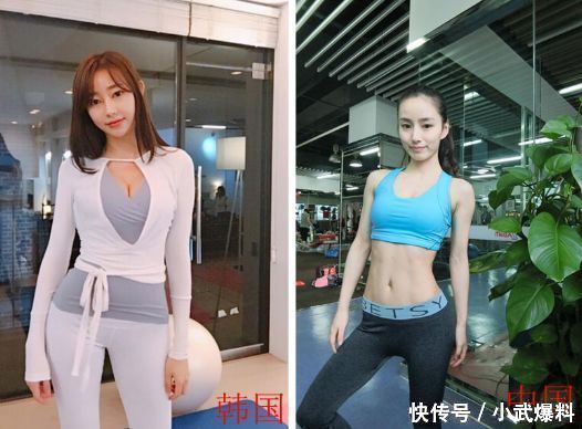 中国健身女神绝不输于韩国性感瑜伽老师，两位妹子你更喜欢哪一个