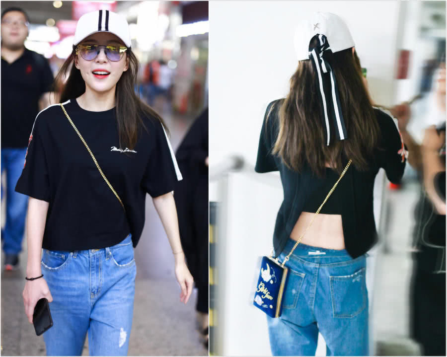 李金铭的玩后背消失却搭了件裹胸，网友:没超模的胆不如不穿!