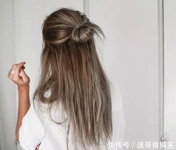 『半丸子头』一根皮筋就能搞定的7款发型，前三款超简单，手残党也能轻松学会