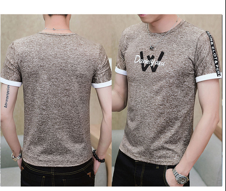 轻盈透气/吸汗亲肤，男士冰丝修身圆领短袖T恤27.9元/2件44.9元