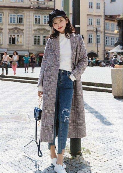 『很火』最近流行很火的一款“格纹大衣”,保暖又时髦,谁说早春不能穿
