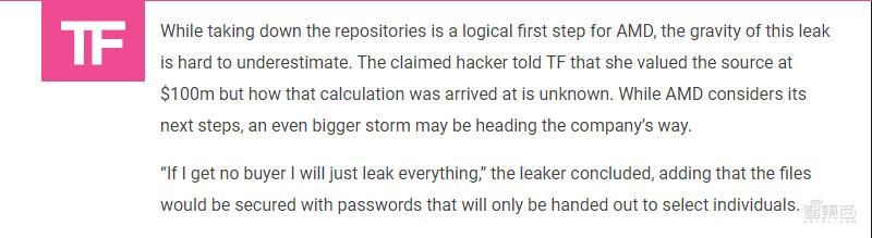  [产品]AMD GPU知识产权被盗！黑客开价1亿美元，AMD：并不是核心信息