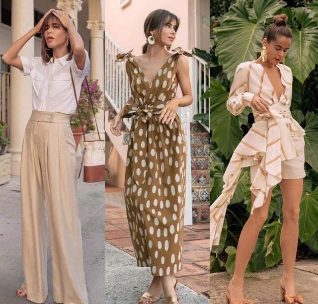  『印花图案』这位外国时尚博主火了！清爽淡雅的穿法，演绎精致小女人的美丽
