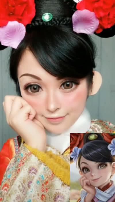  『丢人』小姐姐COS＂安琪拉＂，开始：你就别来丢人了，看到成品：祖传化妆术？
