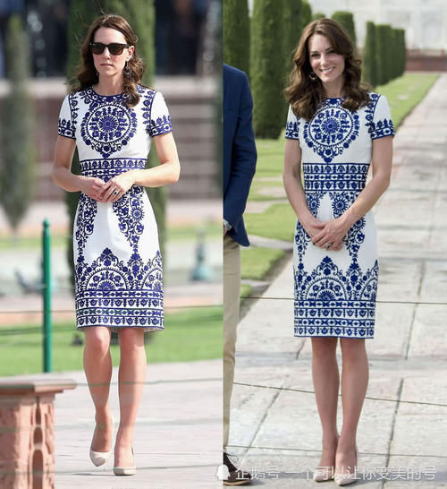 适合夏日的青花瓷,从凯特王妃到傻脸娜,谁把中国元素穿得最美