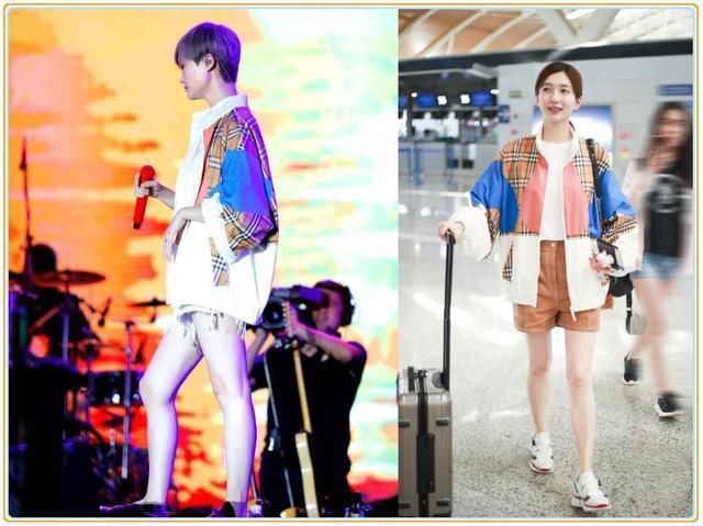 江疏影厉害!168穿格纹外套竟不输175李宇春,网友:主要看女人味