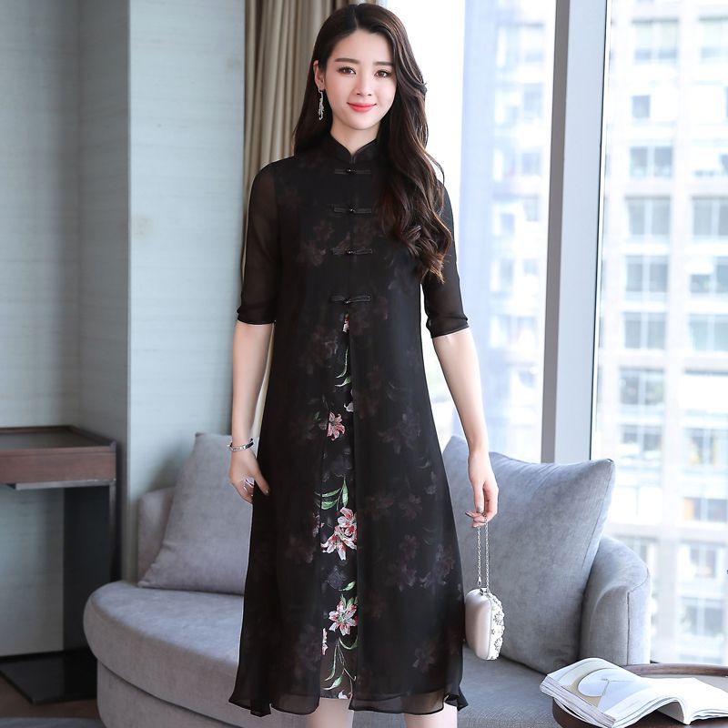 这才是真正的优质“丝绸”裙!不管你是60还是70后，都特显美