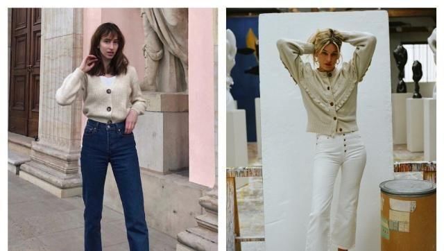  尽显：开衫+牛仔裤这样穿,时髦好看又清新柔美,尽显品味气质