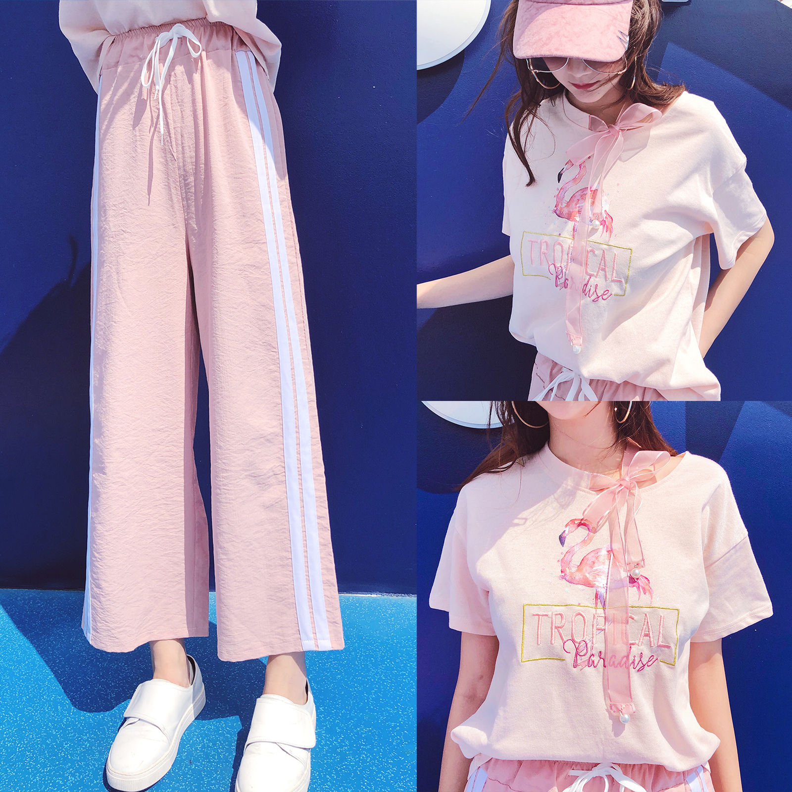 会打扮的女人，都不穿裙子了!穿一身，高挑阔腿裤，美的无与伦比