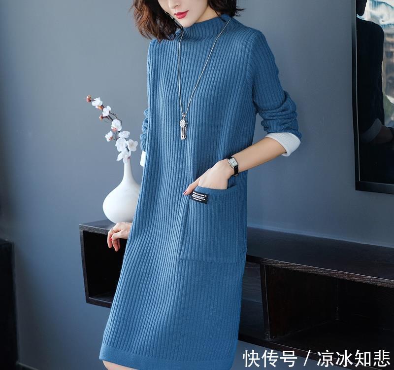  『衣裙』逛街这样穿：毛衣裙 羽绒服！洋气保暖不显臃肿，迷倒一片