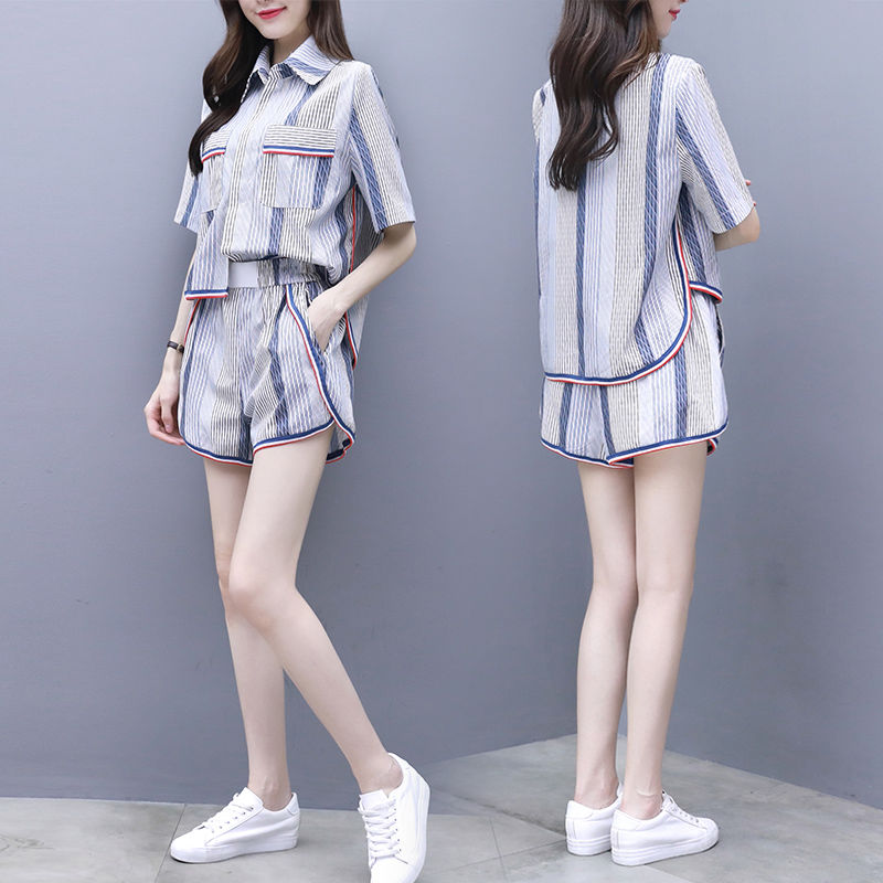 难怪老婆阔腿裤扔了，原来短裤套装上新款，清凉迷人魅力四射