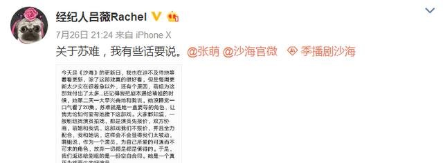 张萌被批整容 其经纪人发长文回应怀孕近三个月后意外流产