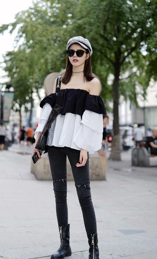 街拍:秋天到了，小妖精都上街了