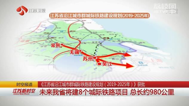 《江苏省沿江城市群城际铁路建设规划(2019-2025年)》获批 未来江