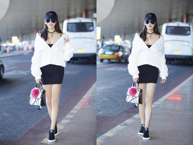 张雨绮穿连体短裤现身，看到她的腿我呆了，网友：又一枚腿精女神