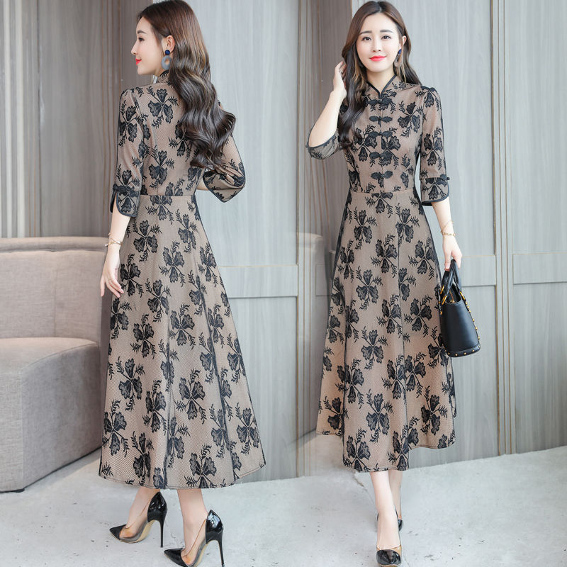 秋季旗袍上新了，款款优雅迷人，我给婆婆买了3件