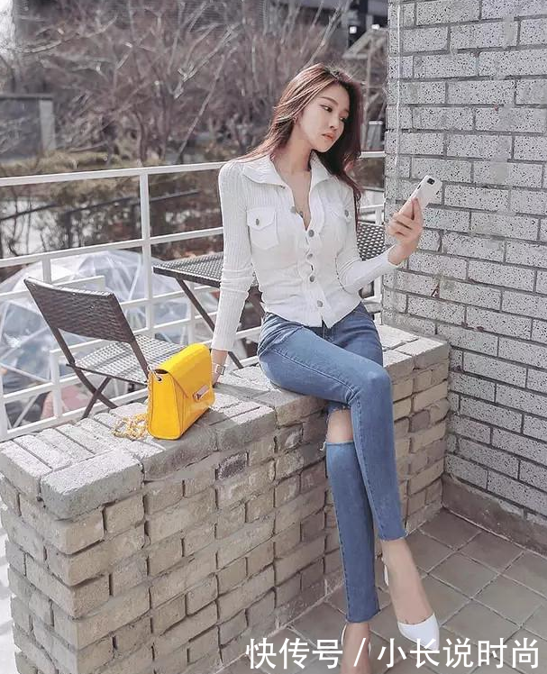 优雅清爽牛仔裤美女,秀出优雅身姿,让人百看不厌!!