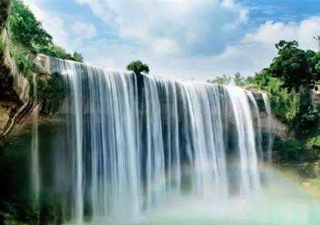 亚洲第一大，第一宽的瀑布，瀑声惊天，洞奇深幽，美若彩虹挂天际