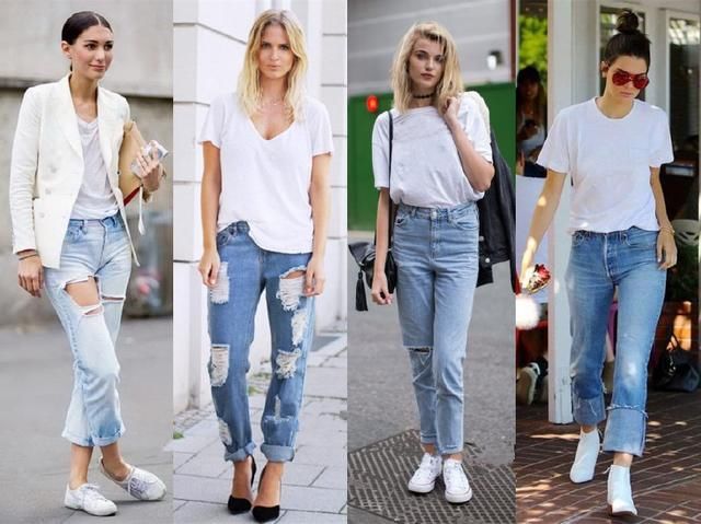 百搭不厌的白t恤，穿出40种造型，简单基本款也能很时髦