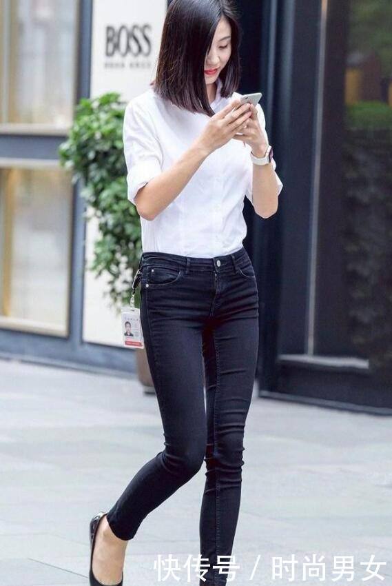 修身的紧身牛仔裤，让你更加光彩夺目，营造一种甜美感觉!