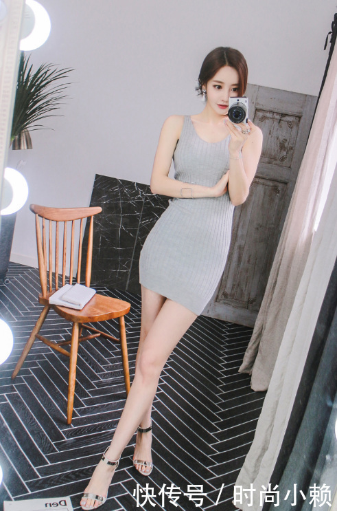 女神必备：青春活力的紧身裙美女，白皙又漂亮，身材完美！