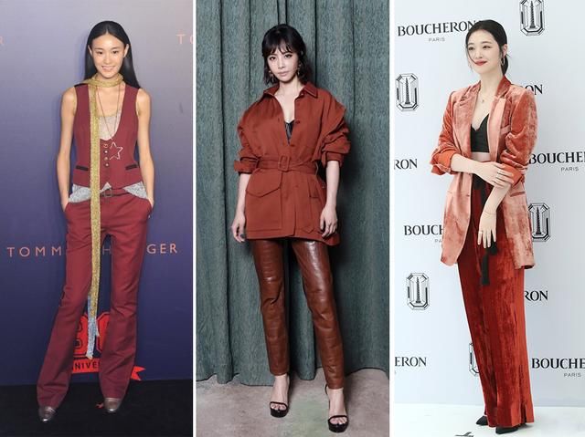 唐嫣穿土系配色活力十足，李小冉温柔，景甜却搭的清爽又减龄