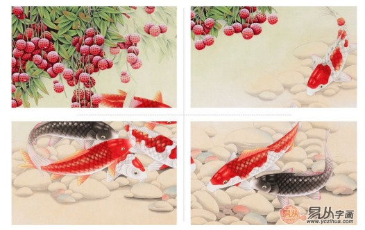 王一容擅长画什么 招财九鱼图可谓是一绝