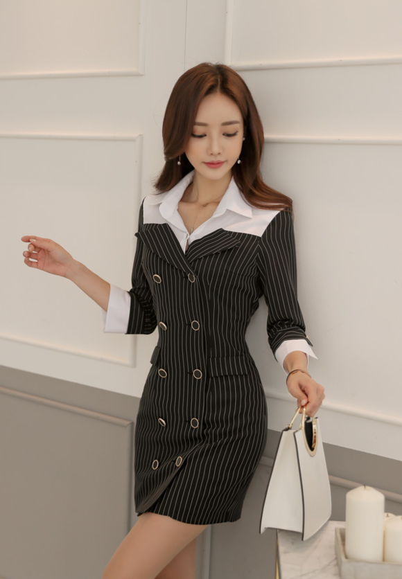 女神孙允珠，黑金都市苏荷街区绅士包臀裙