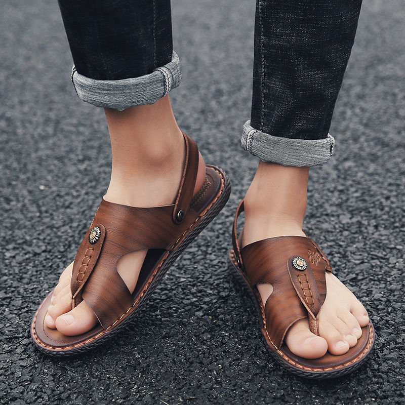 今年流行的男拖鞋，忍不住给爸爸买了2双，耐穿不贵