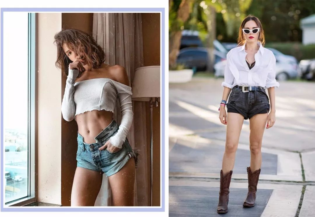 选对了才知道，牛仔短裤真的可以穿出长腿、小蛮腰！